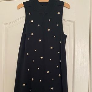 A-Line Black Studded Dress